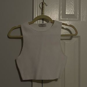 Sculpt Knit Racer Cropped Tank